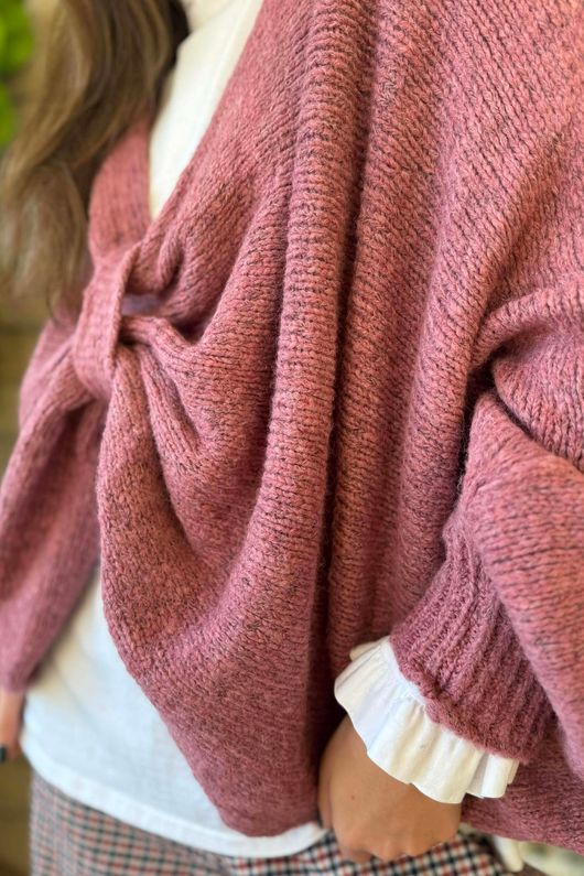 Big Softie Batwing Or Butterfly Knit Plum /13=